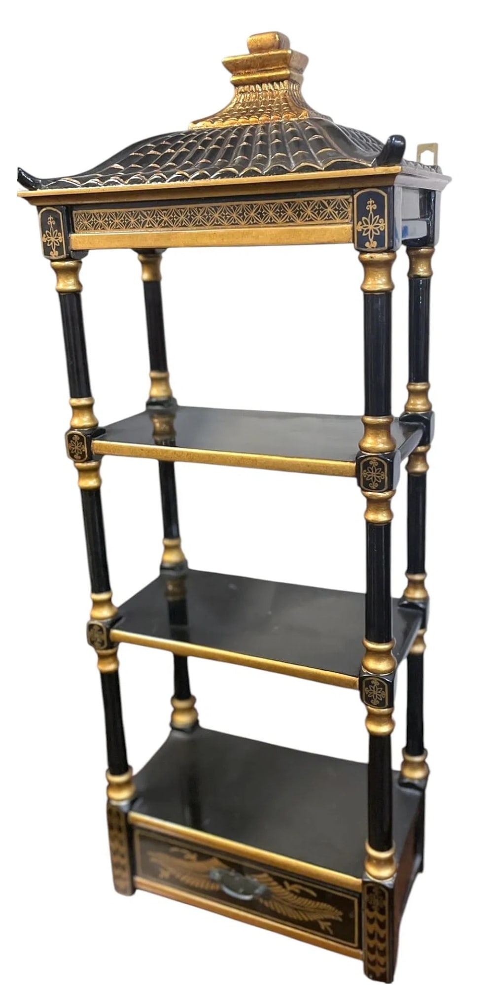 VINTAGE CHINOISERIE STYLE PAGODA SHELF FOR WALL OR FLOOR (1 of 5)