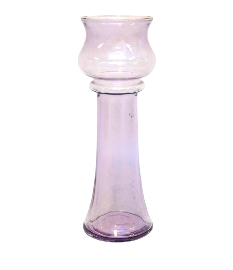 MID CENTURY PURPLE ART GLASS VASE: MCM Handblown art glass vase, Measures 12.5" x 4" x Weighs 2.2 pounds.**In house shipping available on this lot** If you win this lot, please select self arranged for in house shipping when paying**