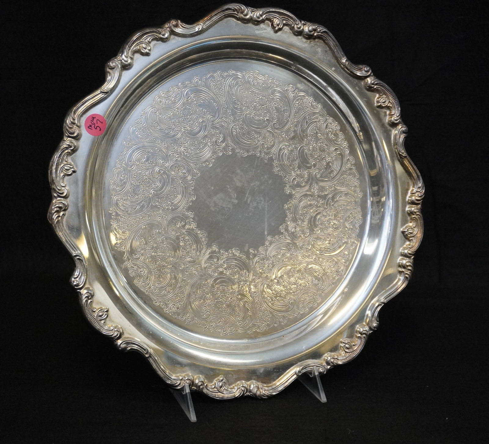 VINTAGE GORHAM HERITAGE SILVER PLATE TRAY (1 of 5)