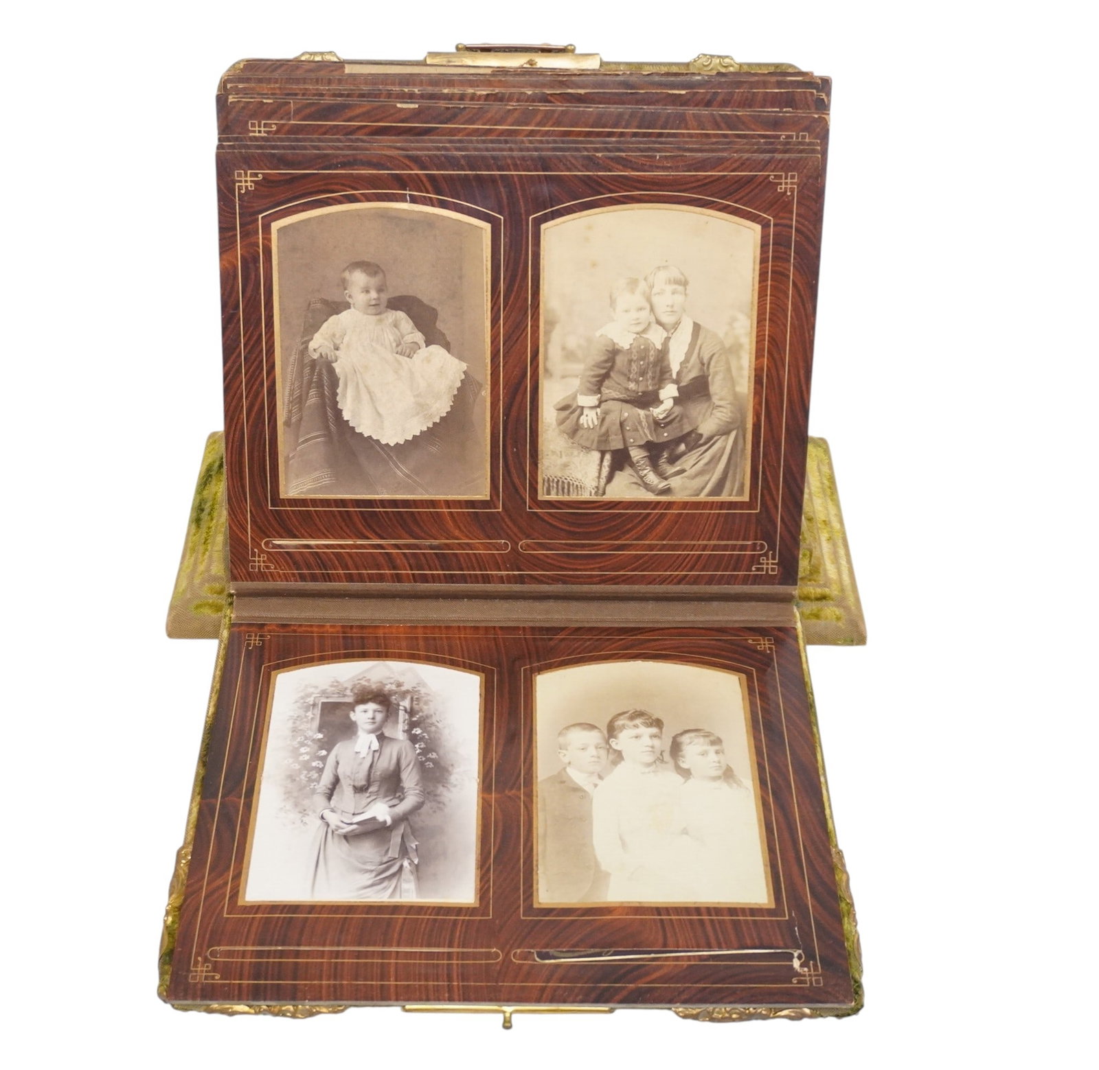 19th c CABINET CARD / PHOTO ALBUM WITH 44 PHOTOS (1 of 7)