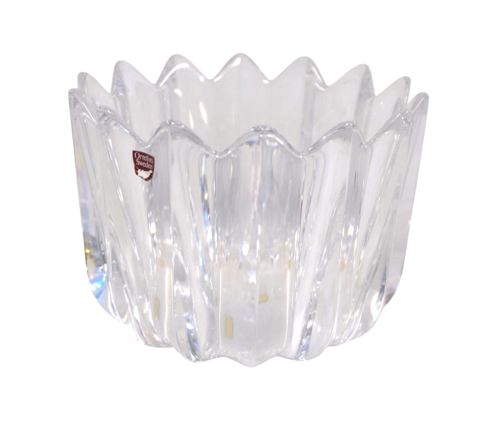 ORREFORS FLEUR CRYSTAL BOWL JAN JOHANSSON (1 of 3)