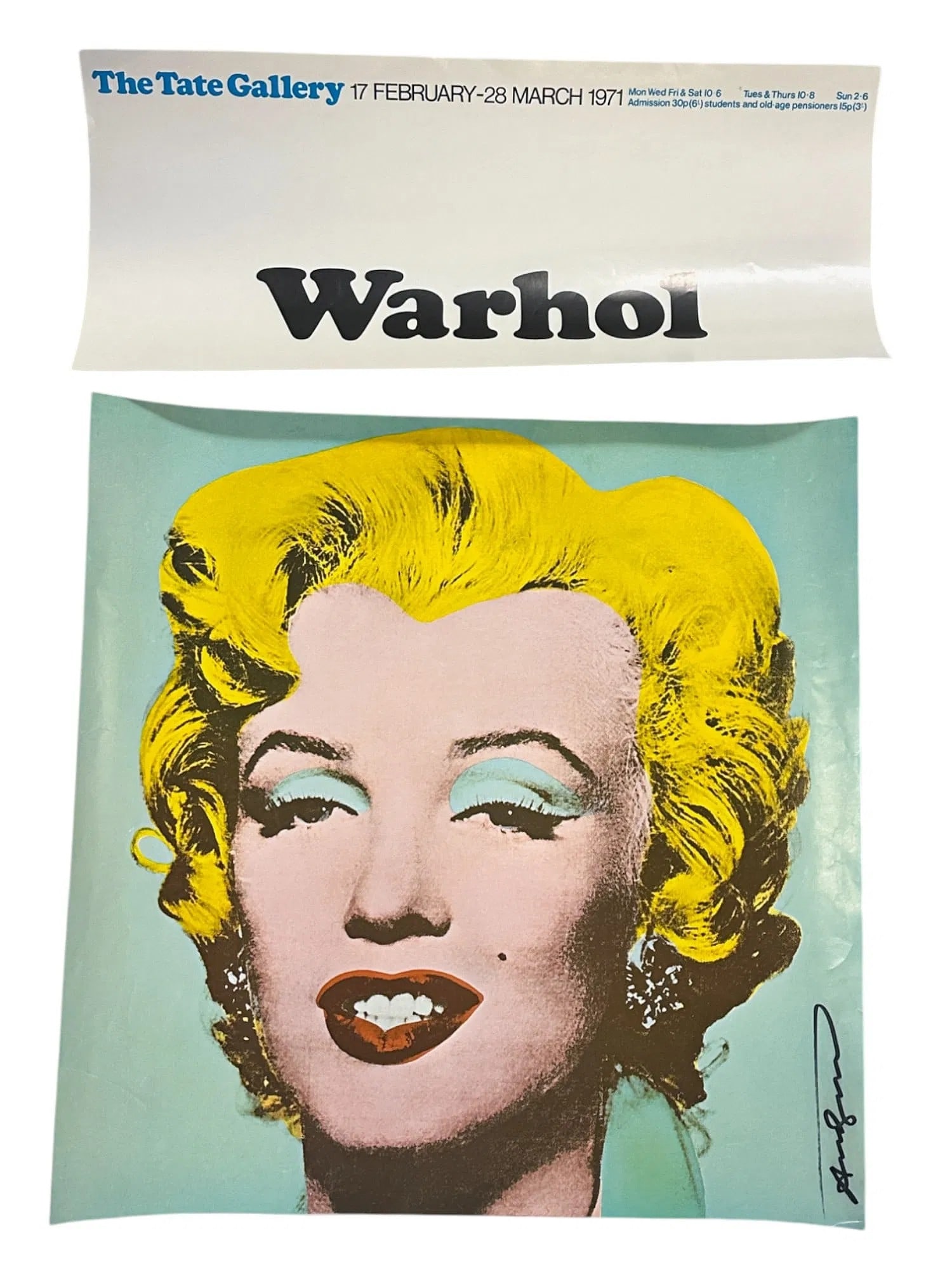 SIGNED ANDY WARHOL TATE GALLERY MARILYN (1 of 3)