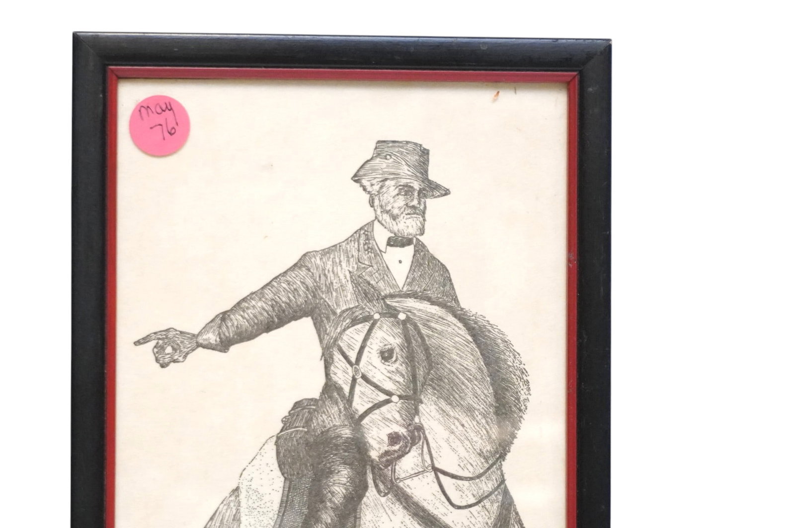 1960 WOODCUT PRINT ROBERT E LEE JAKE KOSER - 3