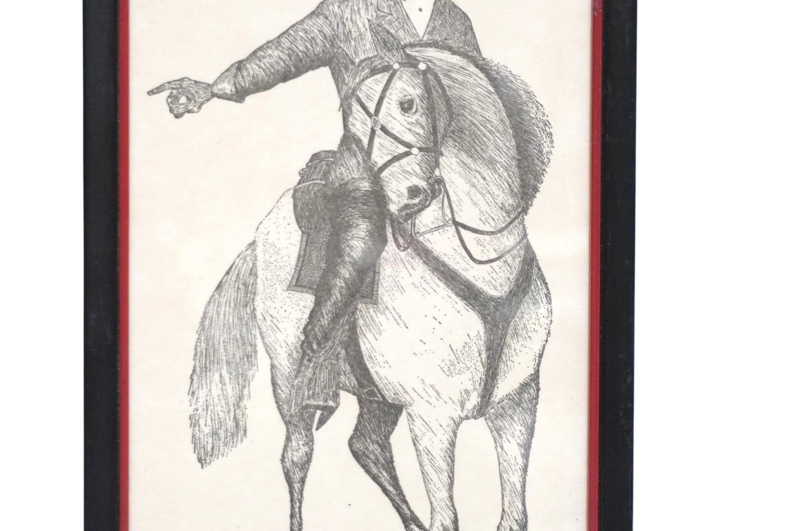 1960 WOODCUT PRINT ROBERT E LEE JAKE KOSER - 4