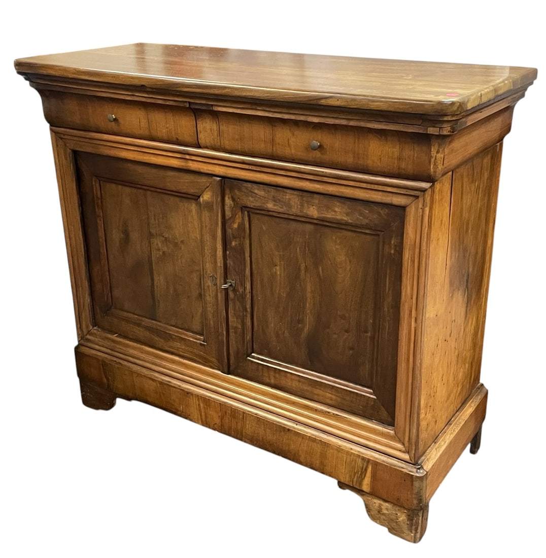 19th c LOUIS PHILIPPE SOLID WALNUT SIDEBOARD (1 of 8)