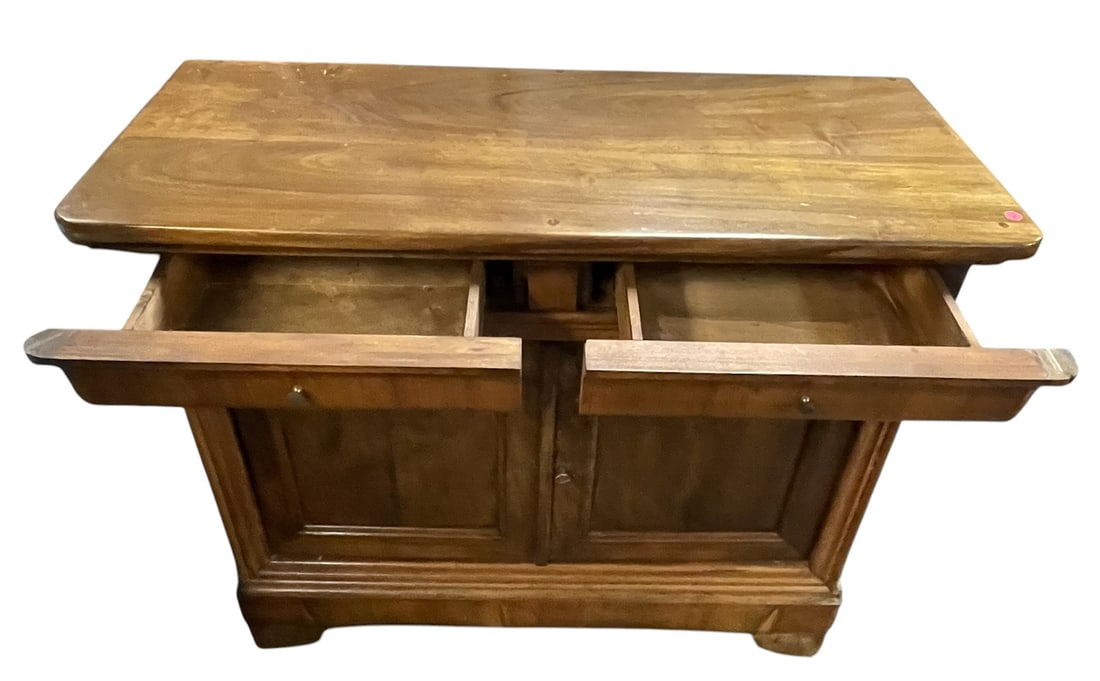 19th c LOUIS PHILIPPE SOLID WALNUT SIDEBOARD - 4