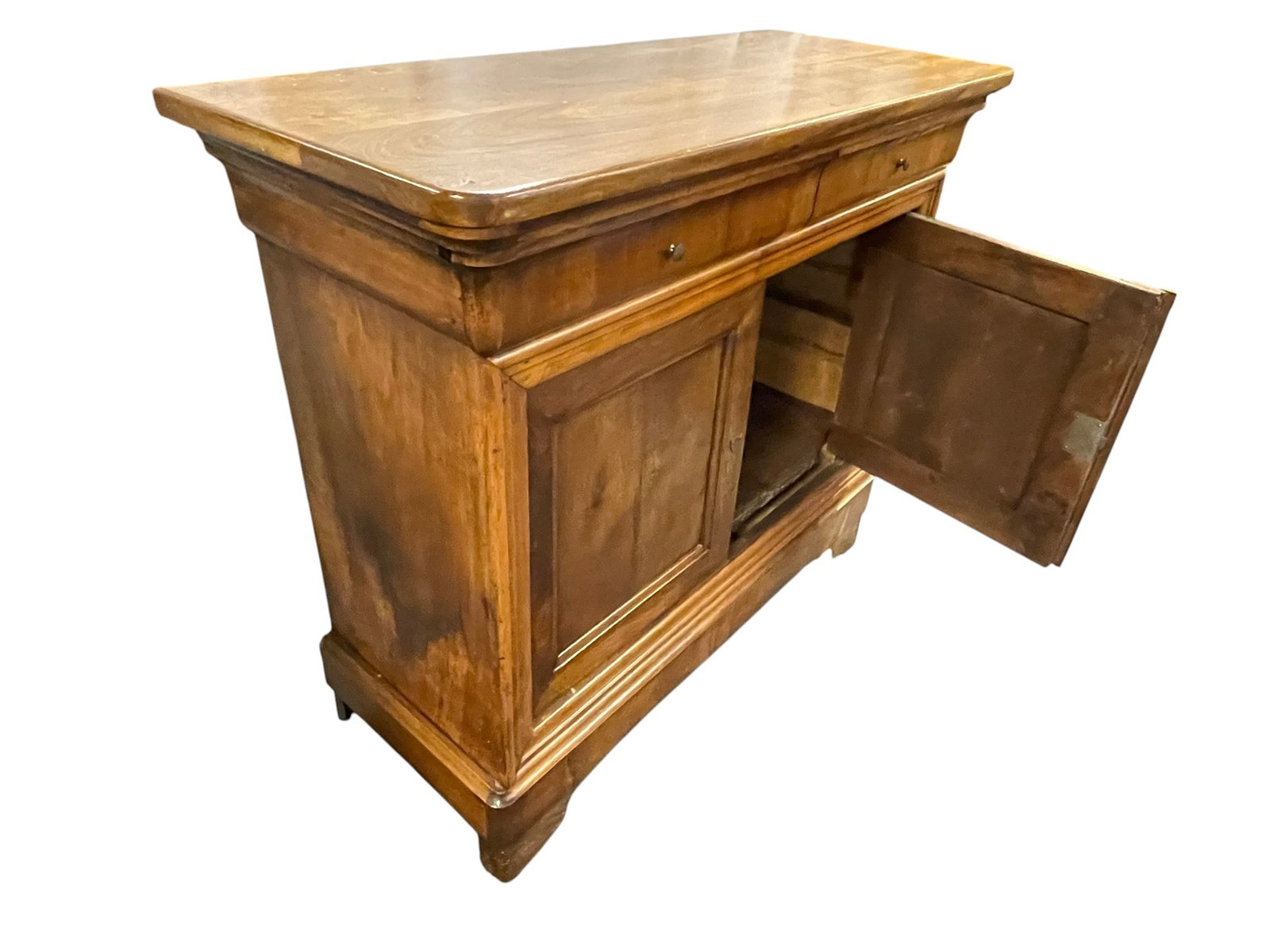 19th c LOUIS PHILIPPE SOLID WALNUT SIDEBOARD - 7
