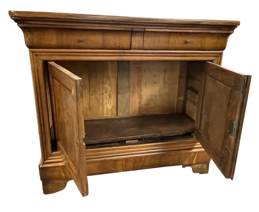 19th c LOUIS PHILIPPE SOLID WALNUT SIDEBOARD - 8
