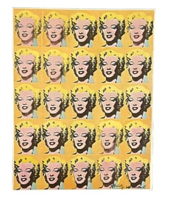 SIGNED ANDY WARHOL MARILYN X 25 OFFSET LITHO