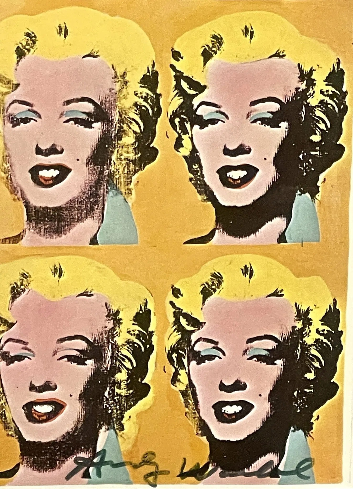 SIGNED ANDY WARHOL MARILYN X 25 OFFSET LITHO - 2