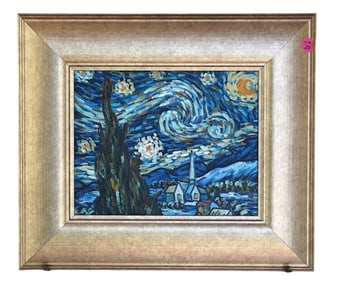 AFTER VAN GOGH STARRY NIGHT OIL ON BOARD