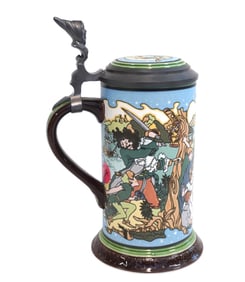 RARE METTLACH FAIRYTALE PETER PAN STEIN