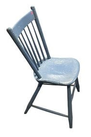 ANTIQUE PRIMITIVE PENNSYLVANIA SIDE CHAIR PAINTED BLUE