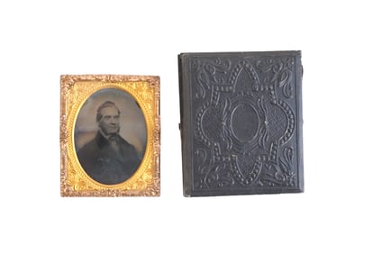 PAIR OF ANTIQUE 1/9 PLATE AMBROTYPE TINTYPES