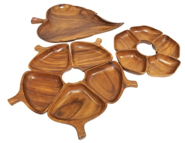 11 PC VINTAGE MCM MONKEY POD BOWLS & TRAY