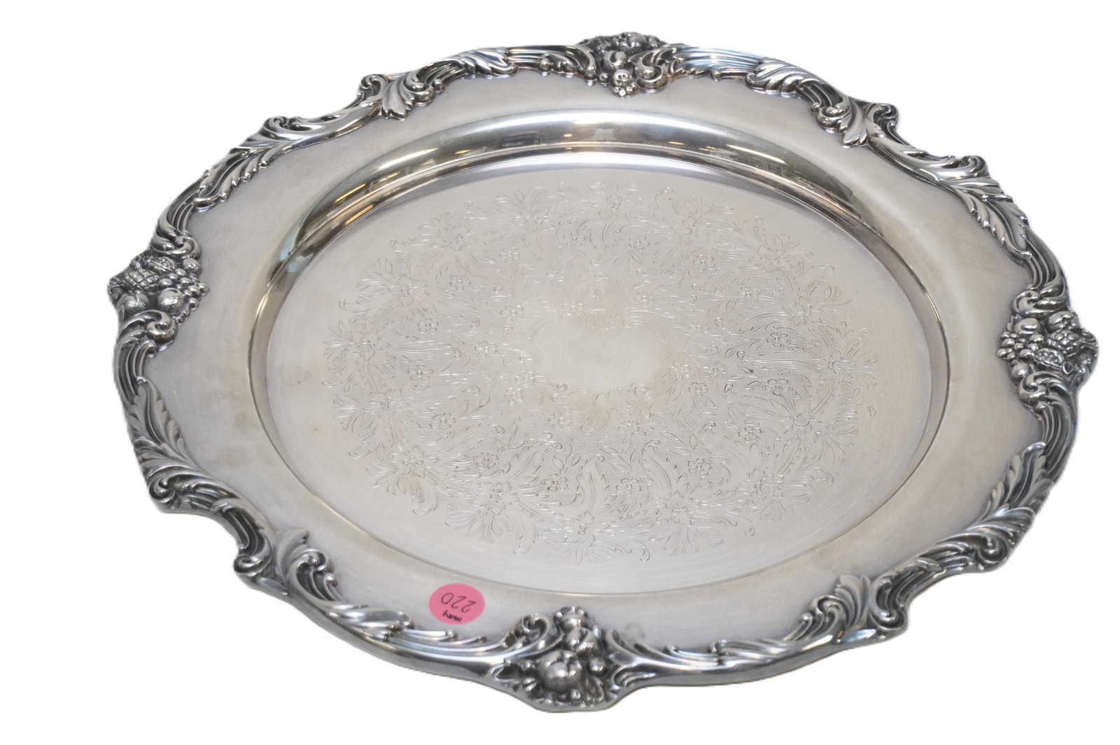 REED AND BARTON KING FRANCIS SILVERPLATE TRAY (1 of 4)