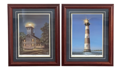 2 VINTAGE JIM BOOTH LIGHTHOUSE CLASSIC EDITION PRINTS