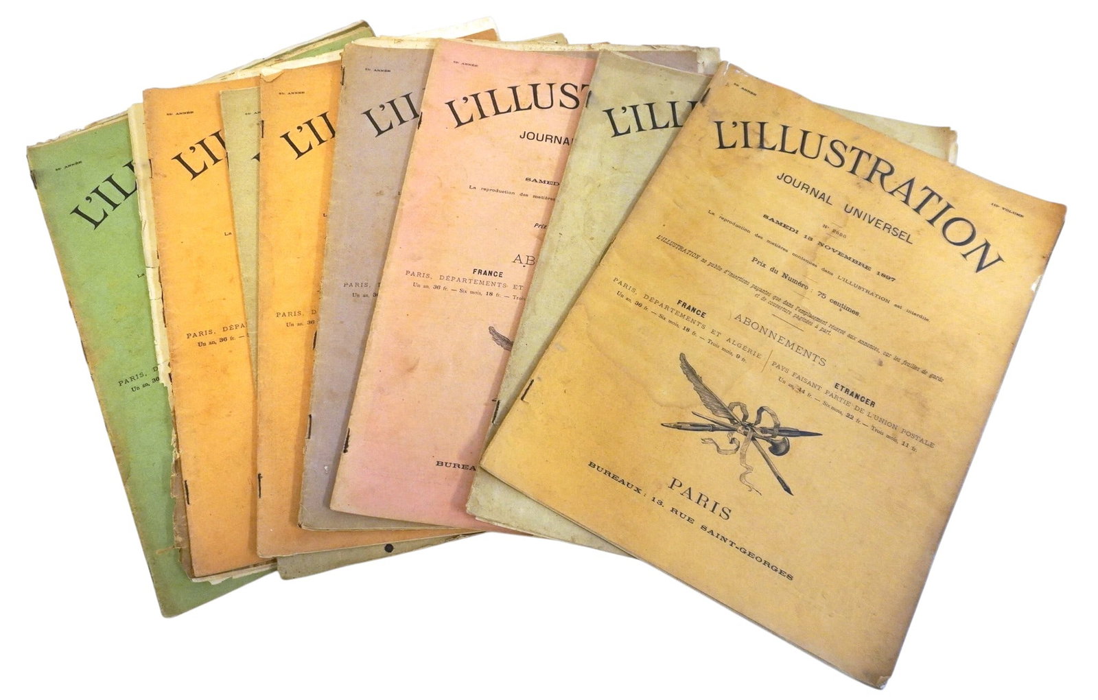10 ANTIQUE L'ILLUSTRATION JOURNAL UNIVERSEL NEWSPAPERS (1 of 9)
