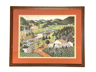 CHARLES WYSOCKI "COUNTRY ROAD" FRAMED PRINT
