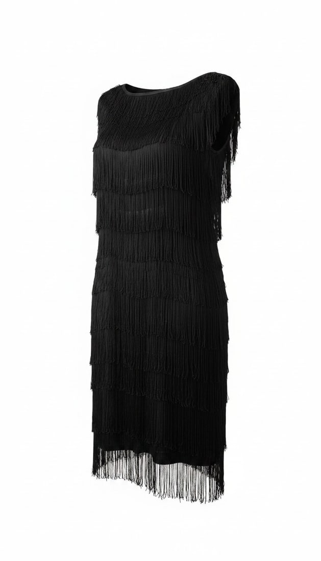 1950s FRINGE TWO PIECE EVENING SET: 1950s Fringe Two Piece Evening Set. Fits Small/Medium. Total lot weight is 1 lb 5 oz. **In house shipping available on this lot** If you win this lot, please select self arranged for in house