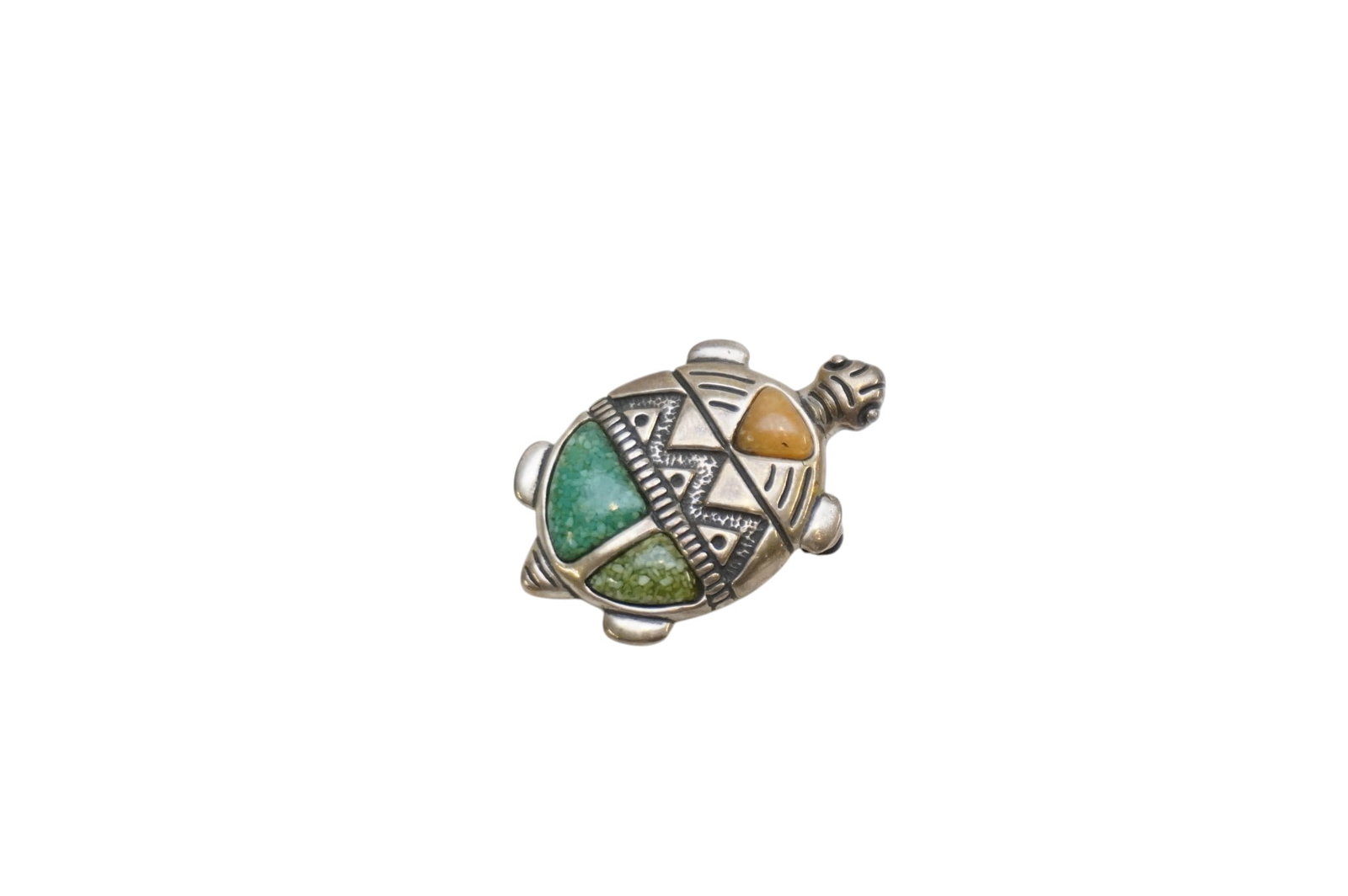CAROLYN POLLACK STERLING SILVER TURTLE BROOCH/PENDANT: Carolyn Pollack Sterling Silver Turtle Brooch/Pendant. Measures approx. 1.25" x 0.5" and weighs approx. 0.2 oz, **In house shipping available on this lot** If you win this lot, please select self arra