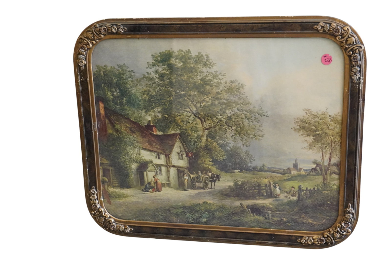 J.BARKEY COUNTRY TAVERN INN FRAMED PRINT: J. Barkey Country Tavern Inn Framed Print. Measures approx. 22.5" x 18.5" and weighs 3 lbs 15 oz. **In house shipping available on this lot** If you win this lot, please select self arranged for in