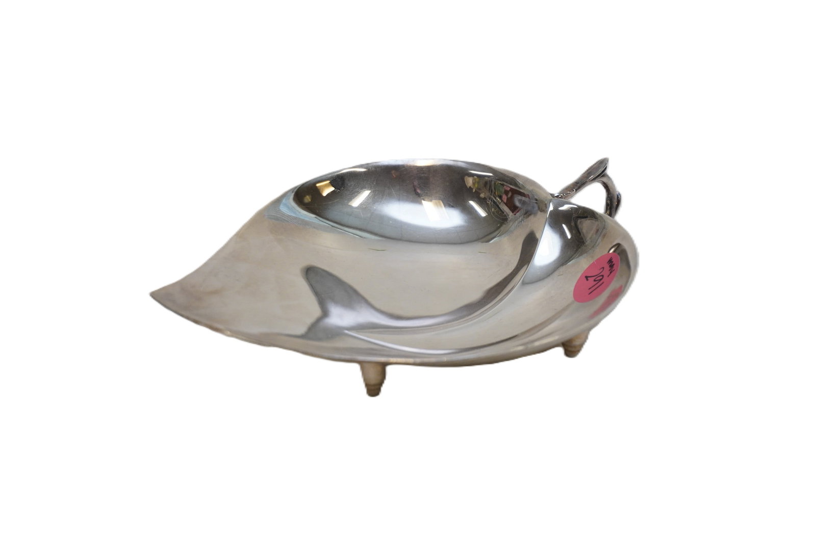 S.G. ENGLAND LEAF SILVER PLATE TRINKET DISH (1 of 4)