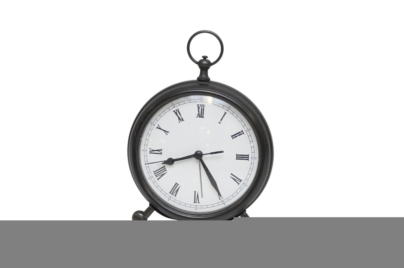 POTTERY BARN POCKET WATCH STYLE ALARM CLOCK: Pottery Barn Pocket Watch Alarm Clock. New. No Box. AA battery required, not included. Measures 5 1/4"x2"x7 1/2". Weight 2 lbs. PROVENANCE The Historic R.M. Venning House, Charleston SC **In house