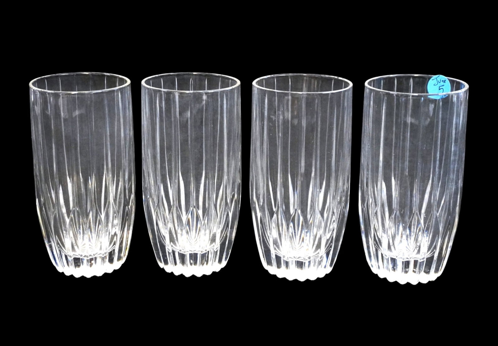 4 MIKASA PARK LANE HIGHBALL GLASSES (1 of 3)