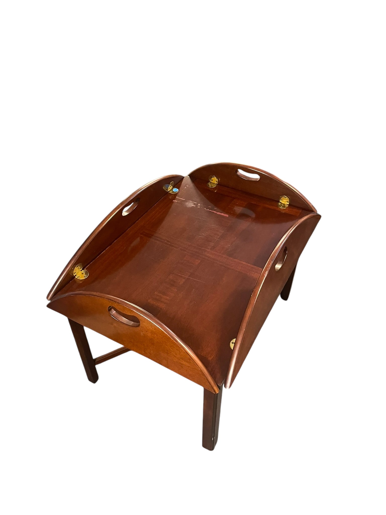 VINTAGE SOLID MAHOGANY BUTLERS COFFEE TABLE (1 of 5)
