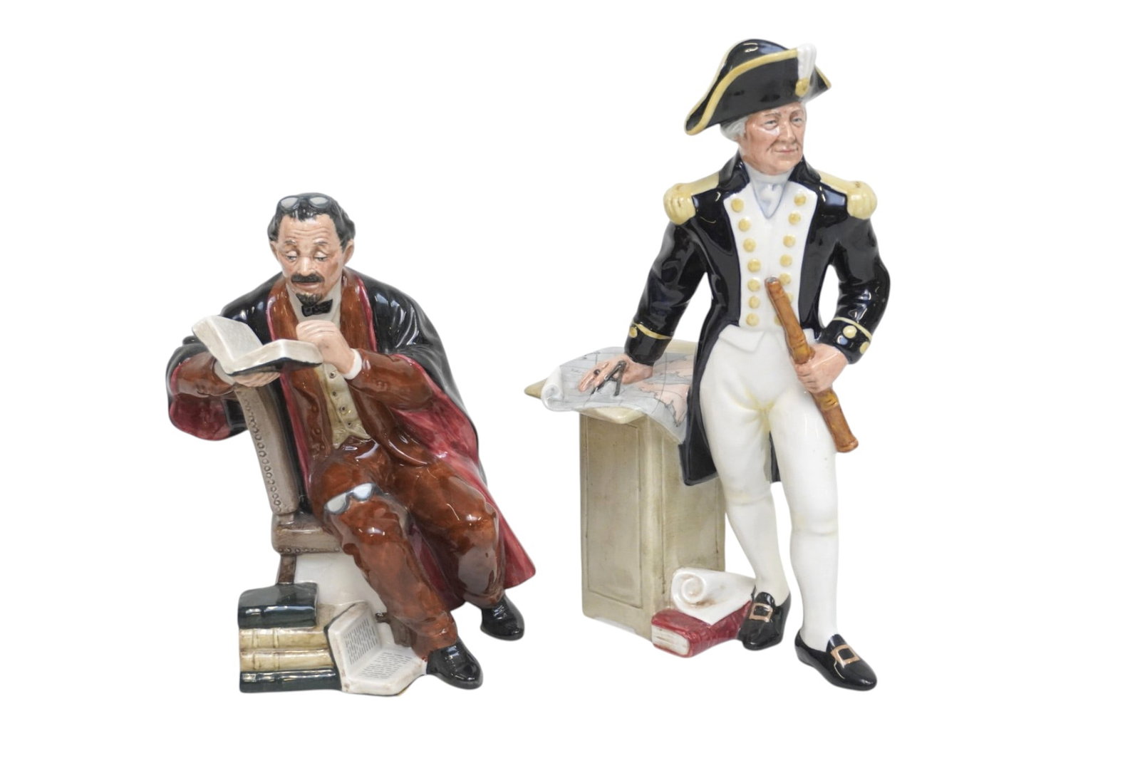 2 ROYAL DOULTON FIGURES THE PROFESSOR & THE CAPTAIN (1 of 8)