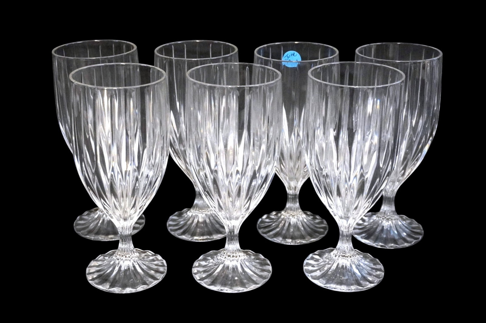 7 MIKASA PARK LANE ICED TEA GLASSES: 7 Mikasa Park Lane Iced Tea Glasses. Each 7 1/4".Weight on all 7 lbs 3 oz **In house shipping available on this lot** If you win this lot, please select self arranged for in house shipping when