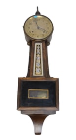 1920 INGRAHAM CLOCK 8 DAY TIME & STRIKE BANJO CLOCK