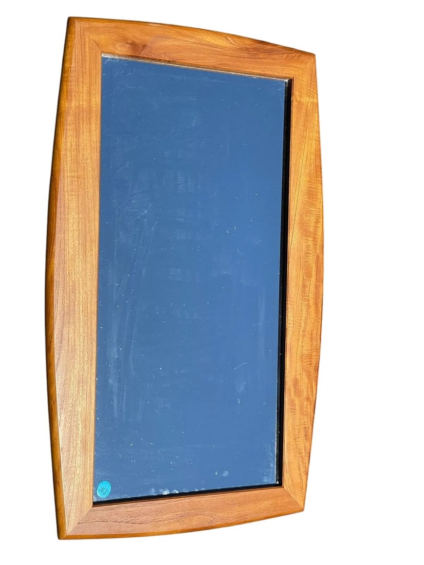 MID-CENTURY DANISH TEAK WALL MIRROR (1 of 1)