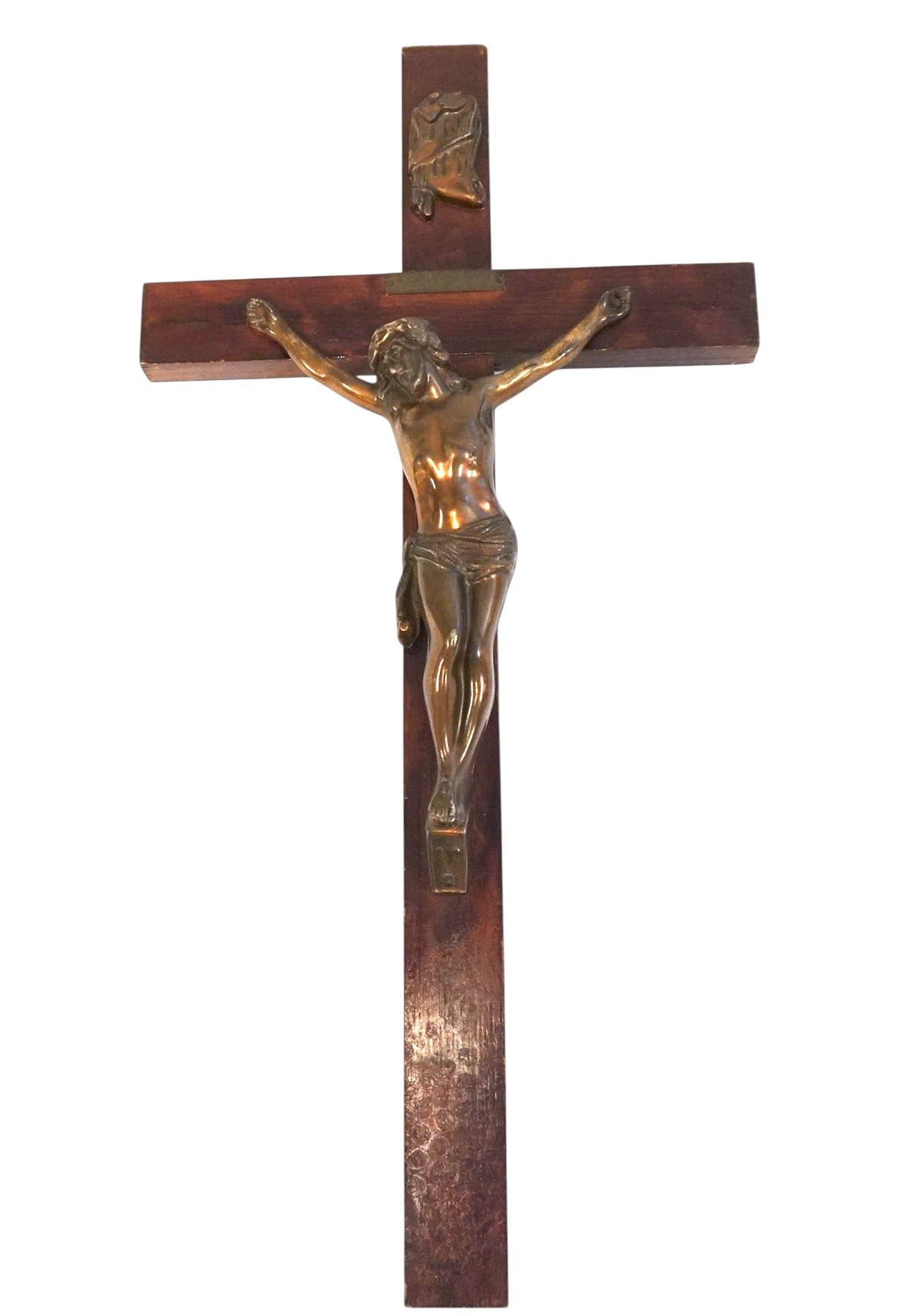 LARGE VINTAGE CRUCIFIX FROM CALIFORNIA MONASTERY (1 of 6)