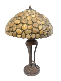 COLOUR CREATIONS SHORELINE STONE TIFFANY STYLE LAMP