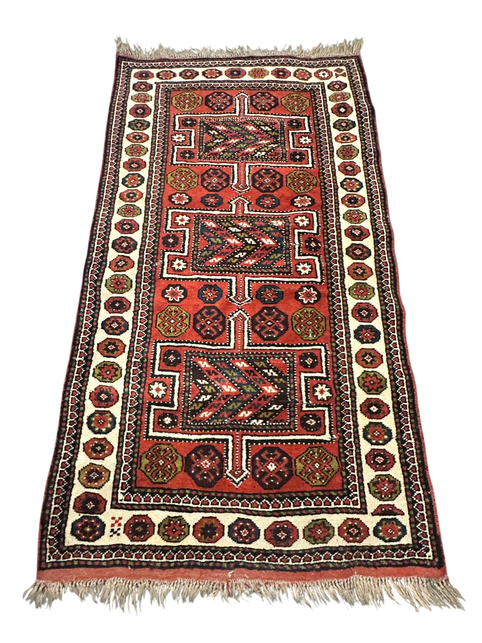 VINTAGE HAND KNOTTED TURKMEN KHORASAN RUG (1 of 2)