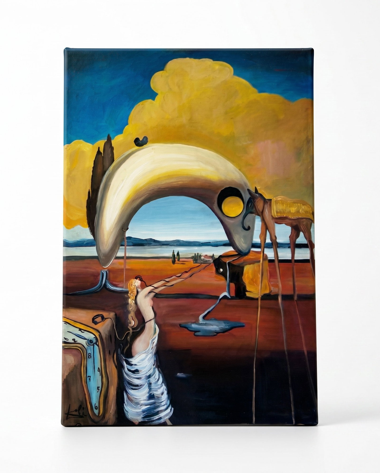 OIL ON CANVAS AFTER DALI "ATAVISTIC VESTIGES" GALERIE BEYELER (1 of 7)