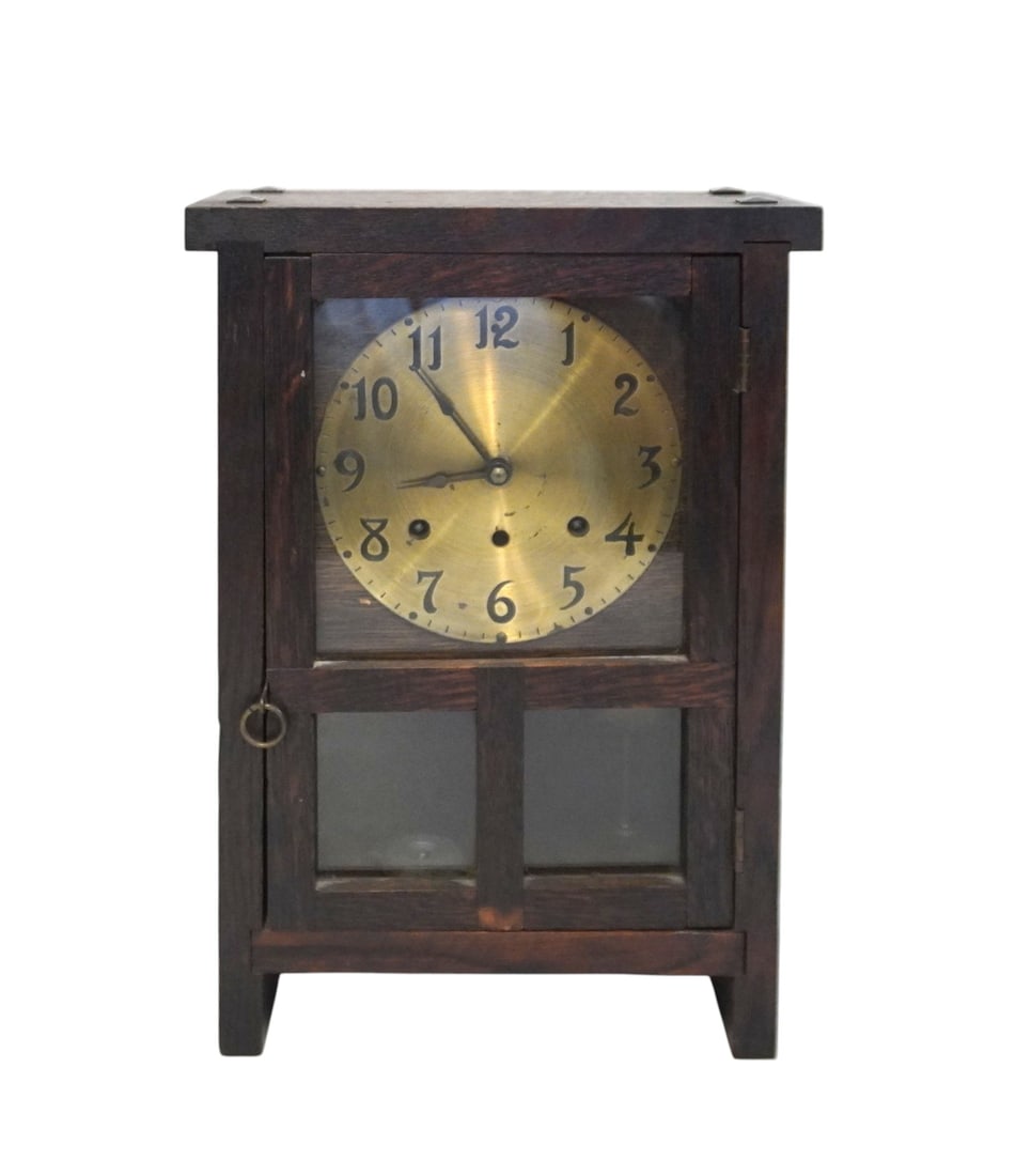 ARTS & CRAFTS MISSION OAK NEW HAVEN MANTLE CLOCK (1 of 6)