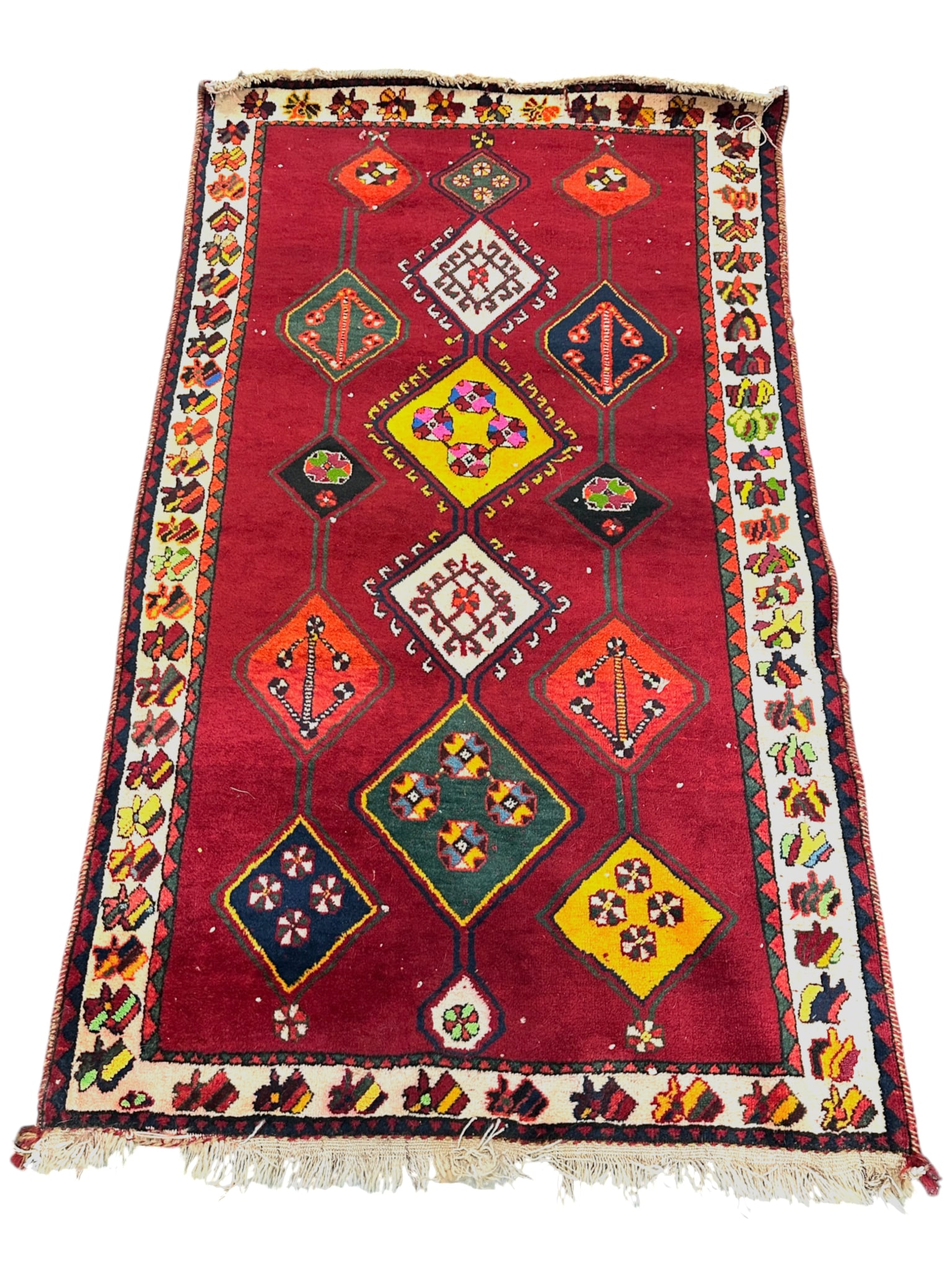 VINTAGE HAND KNOTTED PERSIAN TABRIZ RUNNER (1 of 1)