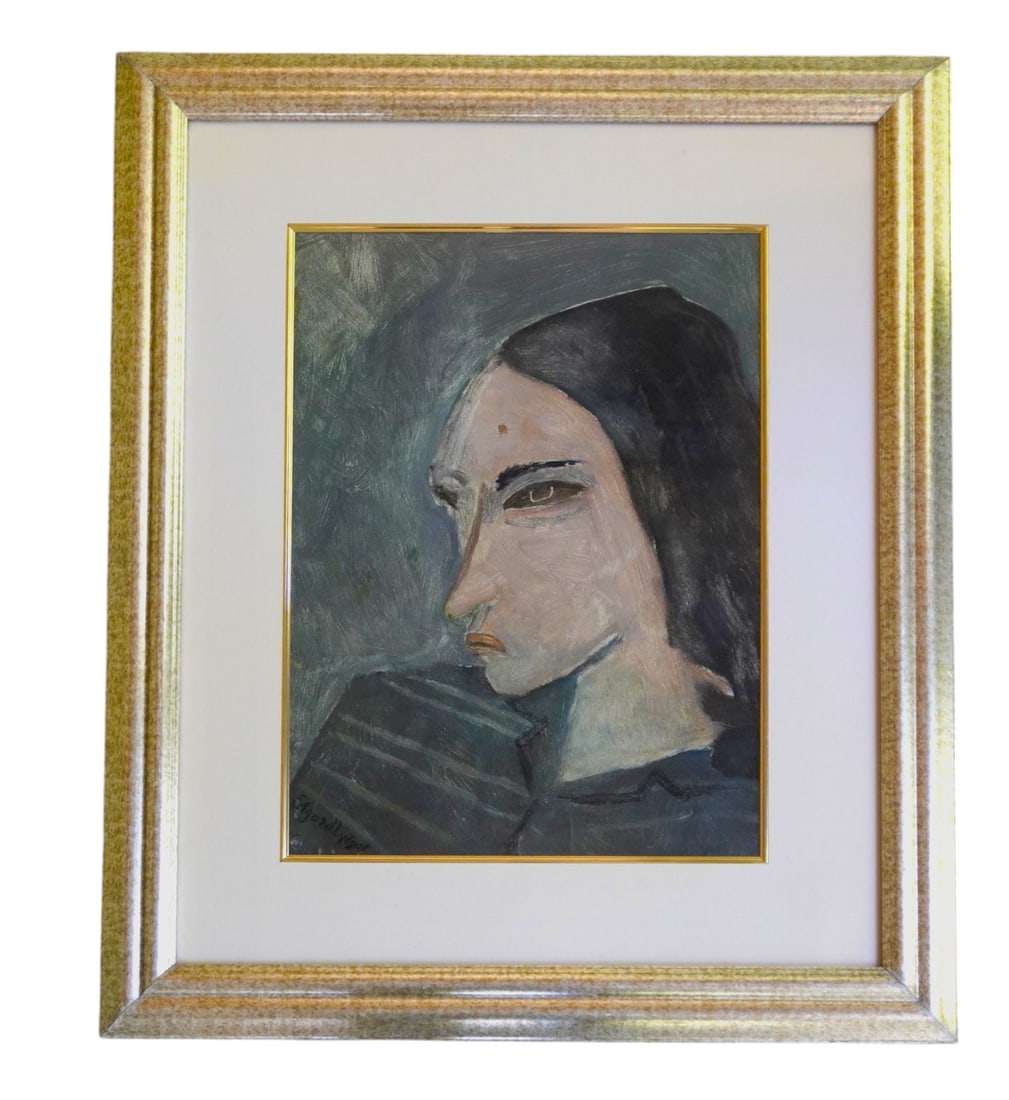 EDGARD TYTGAT (1879-1957) MODERNIST OIL PORTRAIT (1 of 6)