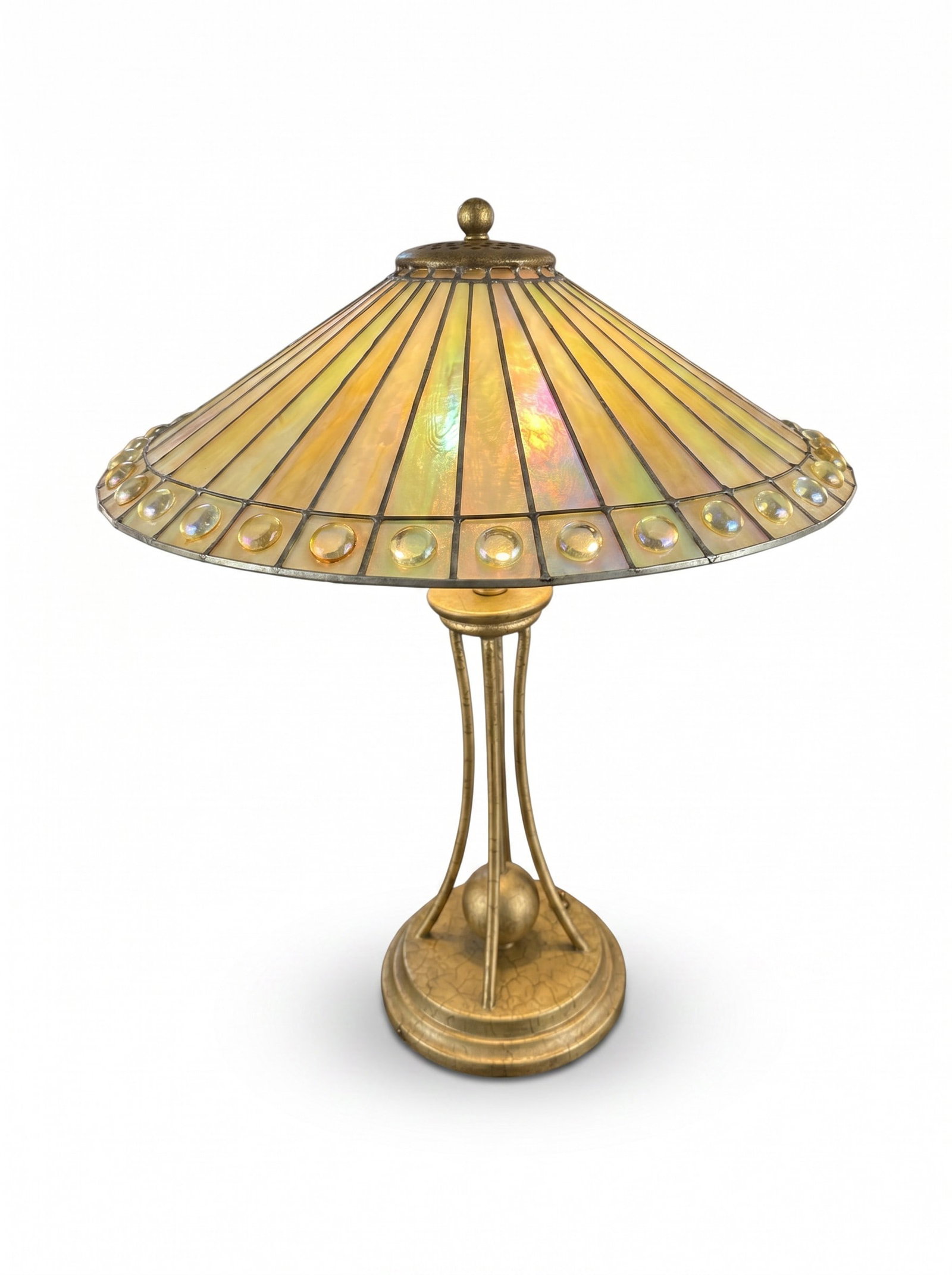 QUOIZEL TIFFANY STYLE ART GLASS TABLE LAMP (1 of 2)