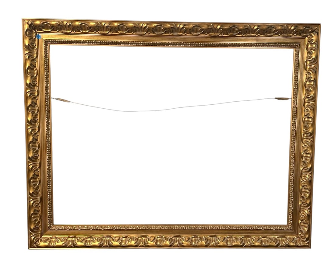 LARGE GILT CARVED WOOD FRAME 48" (1 of 4)