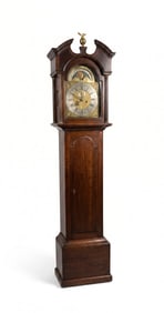 GEORGE III ENGLISH WILLIAM TUXON TALL CASE CLOCK