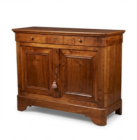 19th c LOUIS PHILIPPE SOLID WALNUT BUFFET / CREDENZA