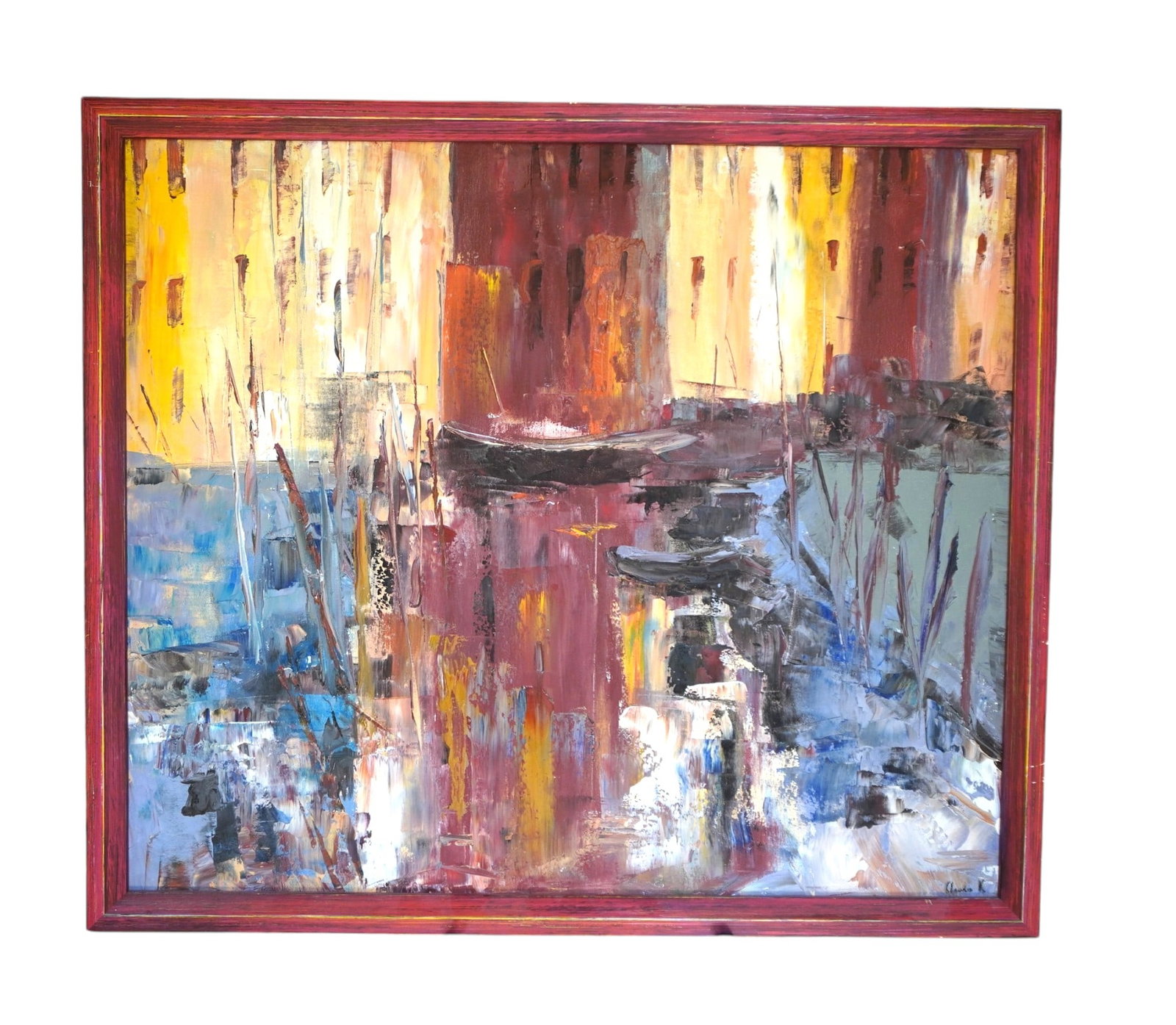 ITALIAN CONTEMPORARY ABSTRACT SIGNED CLAUDIA K (1 of 3)