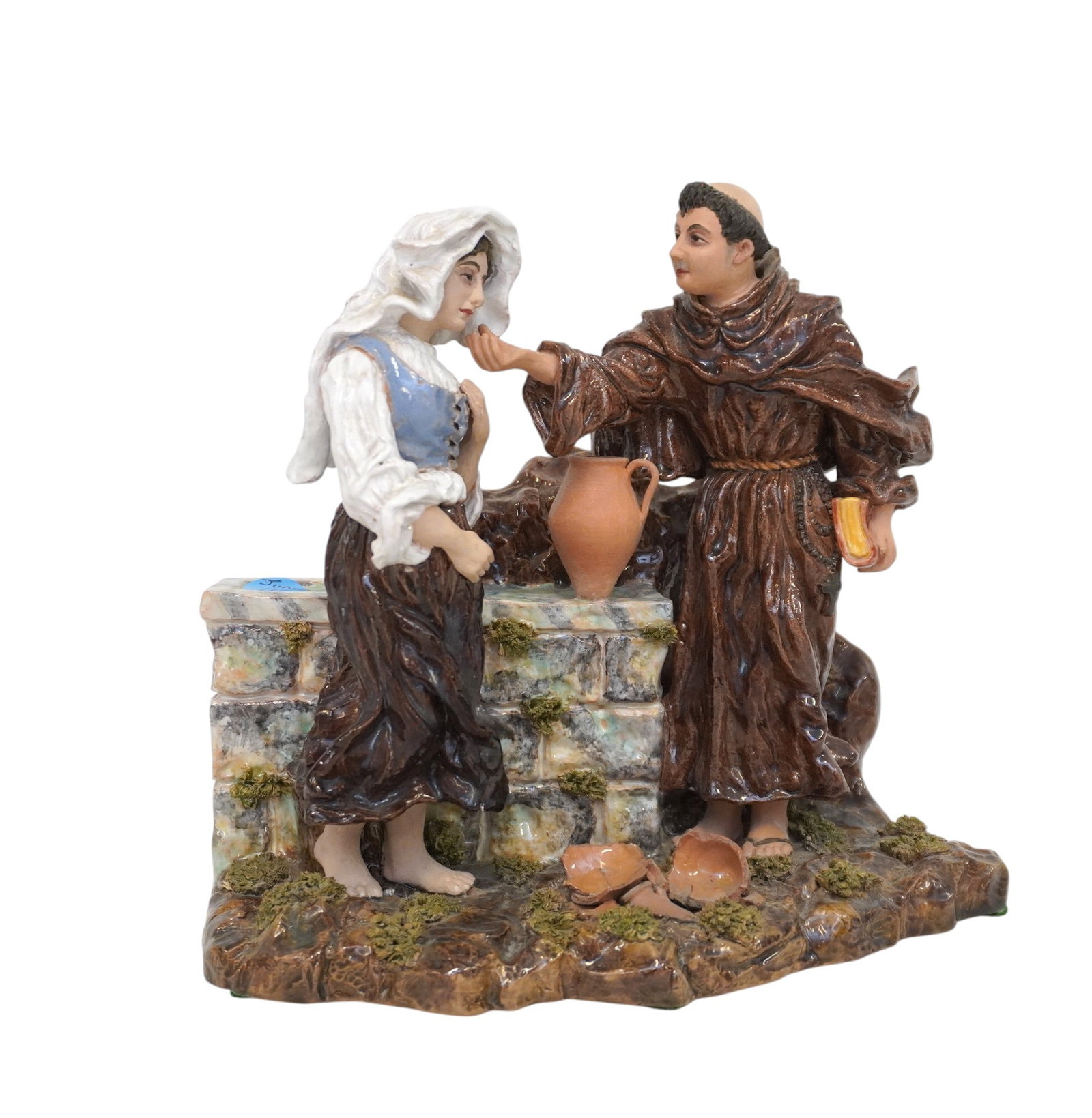 FAIENCE SCULPTURE MANUEL GUSTAVO BORDALO PINHEIRO O MILAGRE DAS BILHAS (1 of 6)