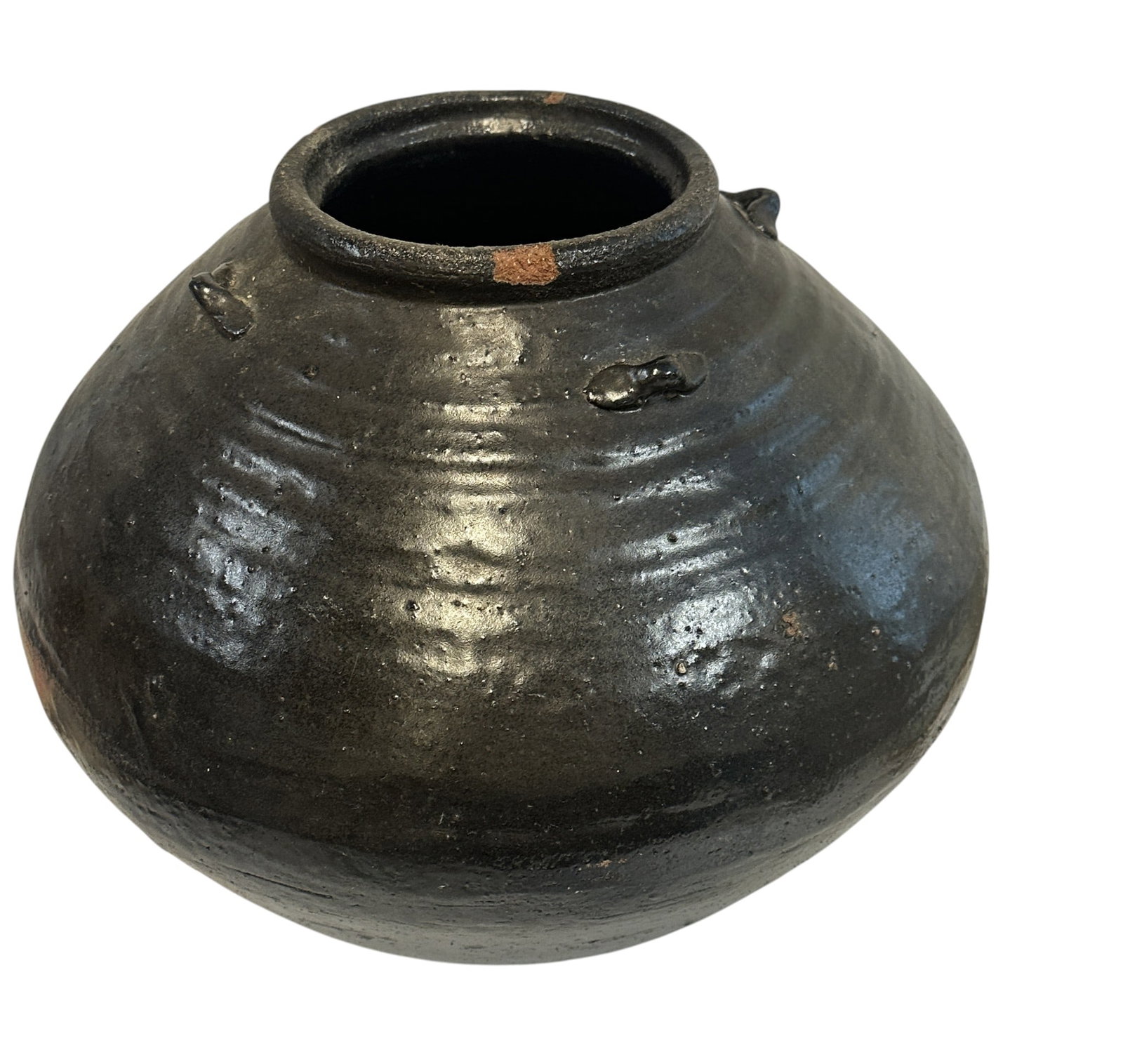 LARGE VINTAGE ASIAN MARTABAN SPICE JAR (1 of 2)