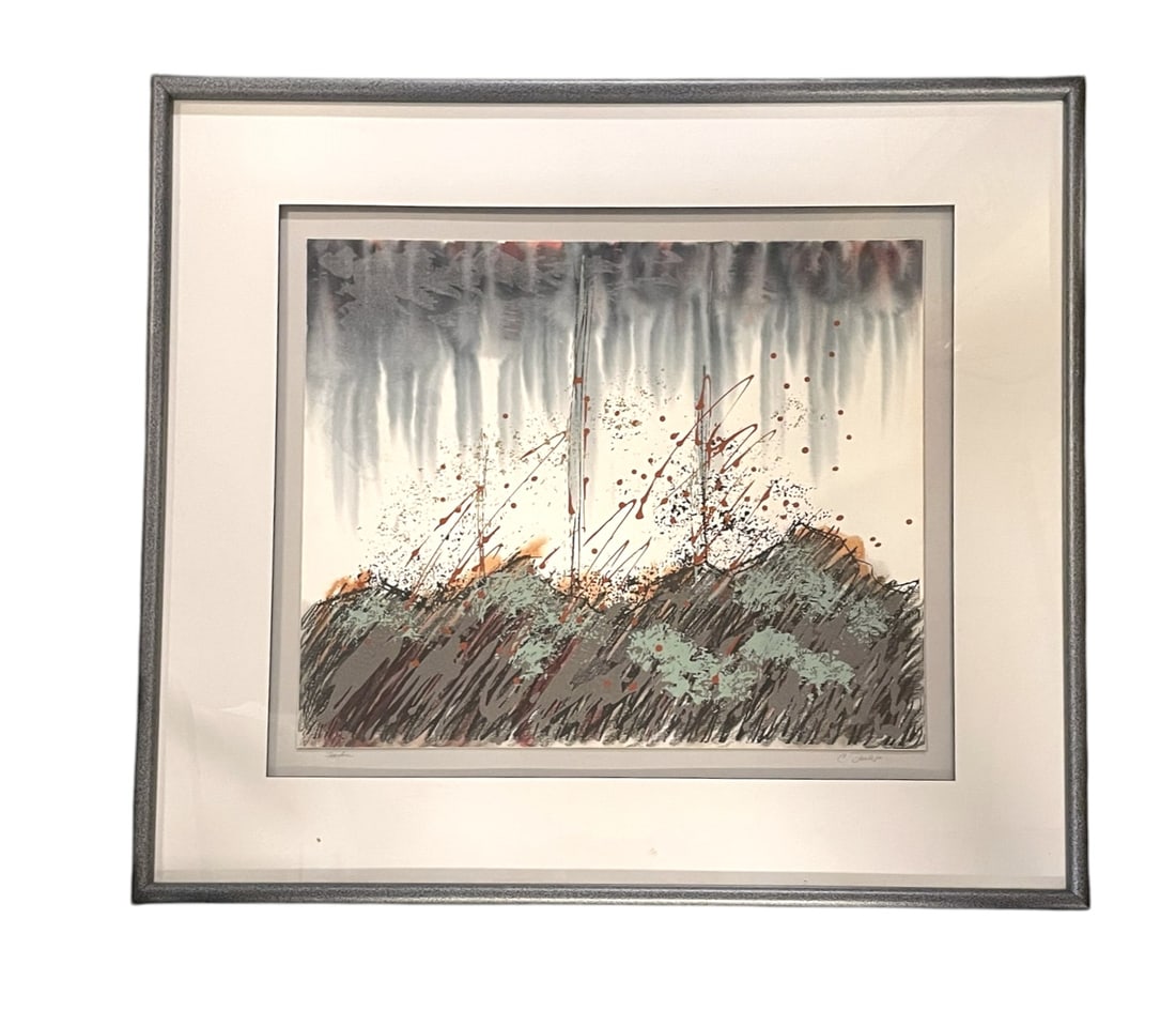 ORIGINAL MIXED MEDIA ABSTRACT C DUNLAP (1 of 3)
