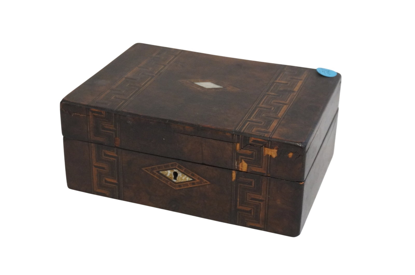 ANTIQUE TURNBRIDGE MARQUETRY WRITING BOX (1 of 5)
